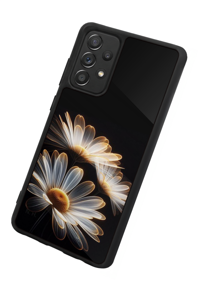 Samsung Galaxy A72 Uyumlu Cicek Tasarımlı Glossy Premium Kılıf