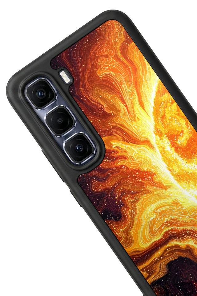 Infinix Hot 60 Pro Plus Uyumlu Güneş Tasarımlı Glossy Premium Kılıf