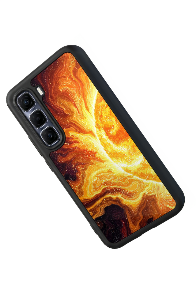 Infinix Hot 60 Pro Plus Uyumlu Güneş Tasarımlı Glossy Premium Kılıf