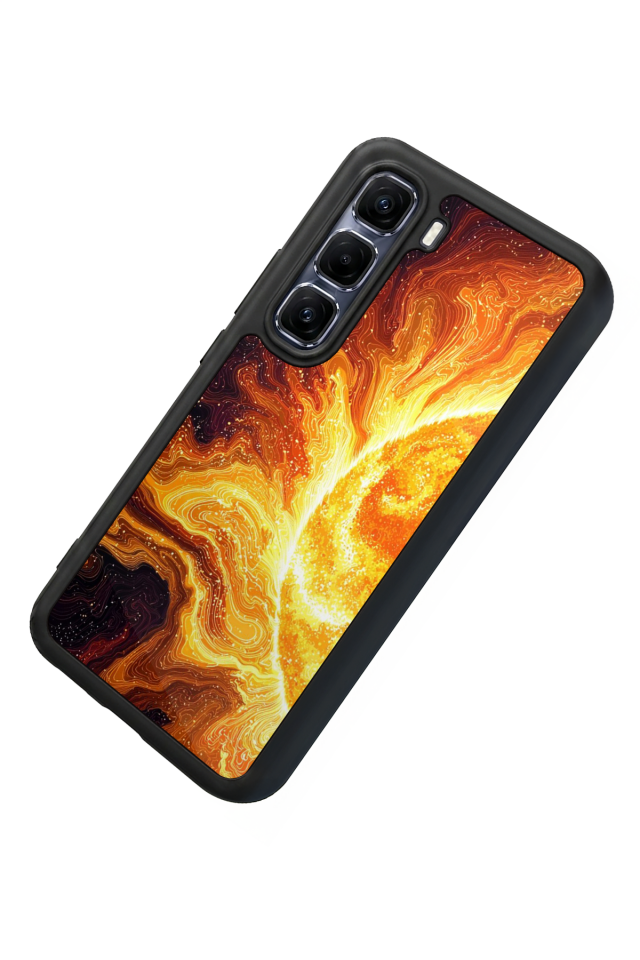 Infinix Hot 60 Pro Plus Uyumlu Güneş Tasarımlı Glossy Premium Kılıf