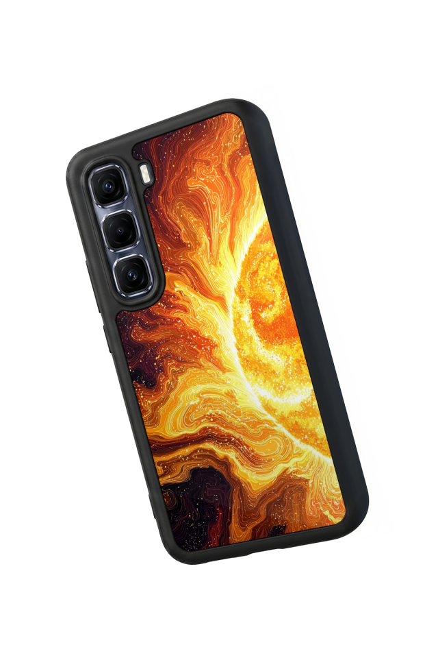 Infinix Hot 60 Pro Plus Uyumlu Güneş Tasarımlı Glossy Premium Kılıf