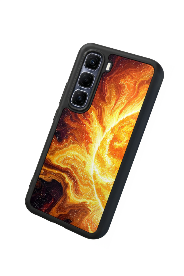 Infinix Hot 60 Pro Plus Uyumlu Güneş Tasarımlı Glossy Premium Kılıf