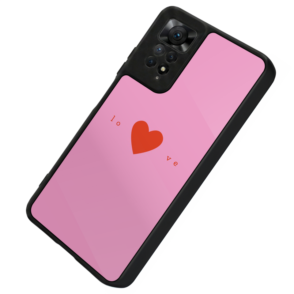 Xiaomi Redmi Note 12 Pro Uyumlu Kalp Love Tasarımlı Glossy Premium Kılıf