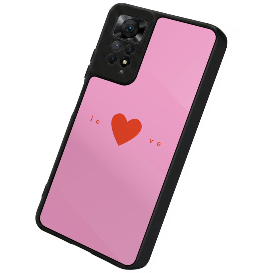 Xiaomi Redmi Note 12 Pro Uyumlu Kalp Love Tasarımlı Glossy Premium Kılıf