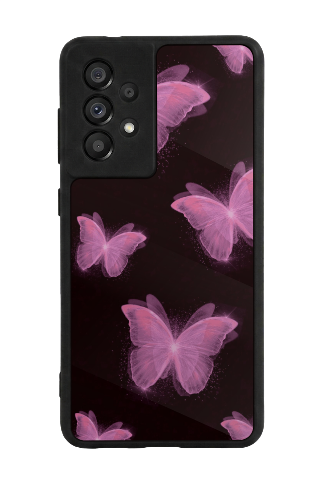 Samsung Galaxy A73 Uyumlu Kelebek Tasarımlı Glossy Premium Kılıf