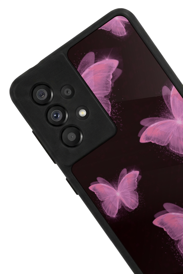 Samsung Galaxy A73 Uyumlu Kelebek Tasarımlı Glossy Premium Kılıf