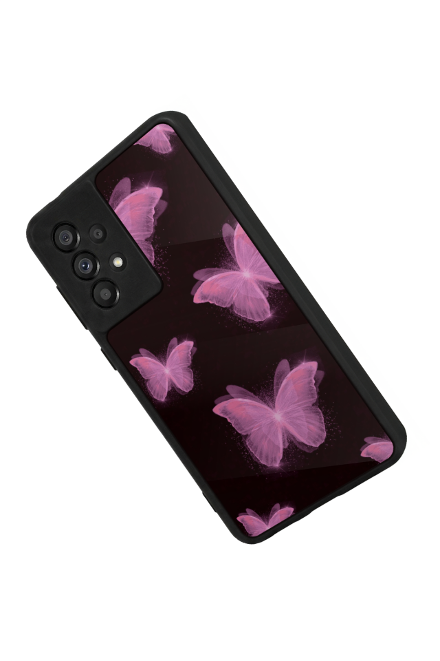 Samsung Galaxy A73 Uyumlu Kelebek Tasarımlı Glossy Premium Kılıf