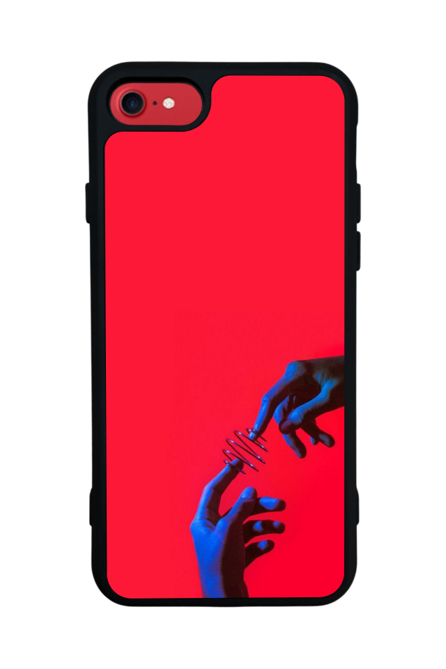 iPhone 8 Uyumlu Kirmizi Tasarımlı Glossy Premium Kılıf