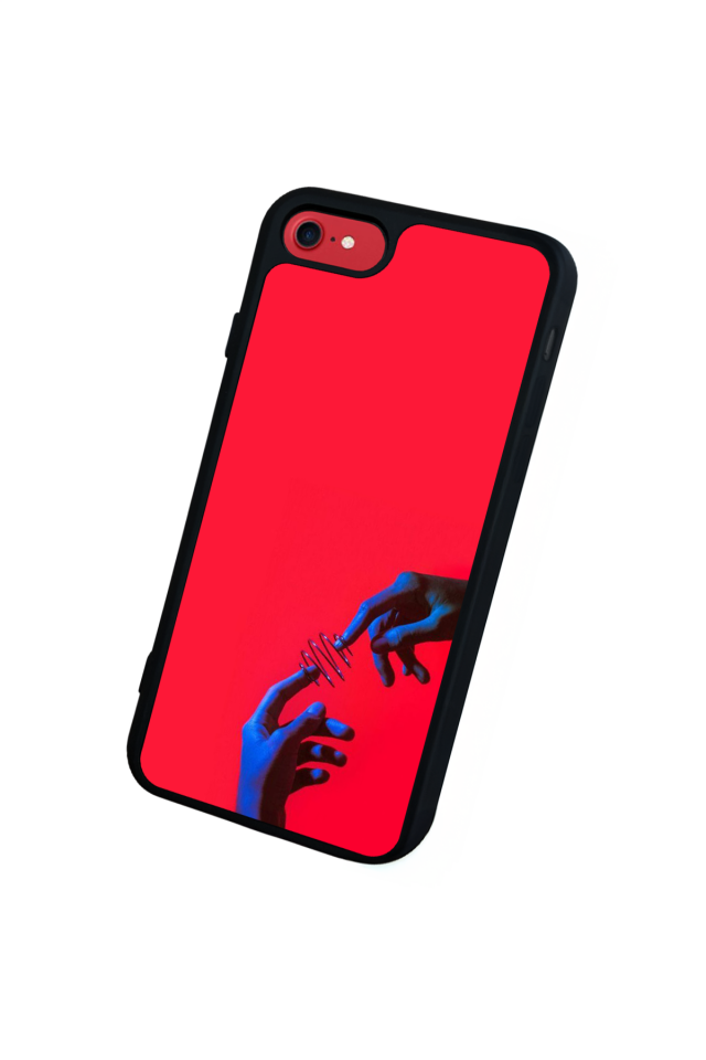 iPhone 8 Uyumlu Kirmizi Tasarımlı Glossy Premium Kılıf