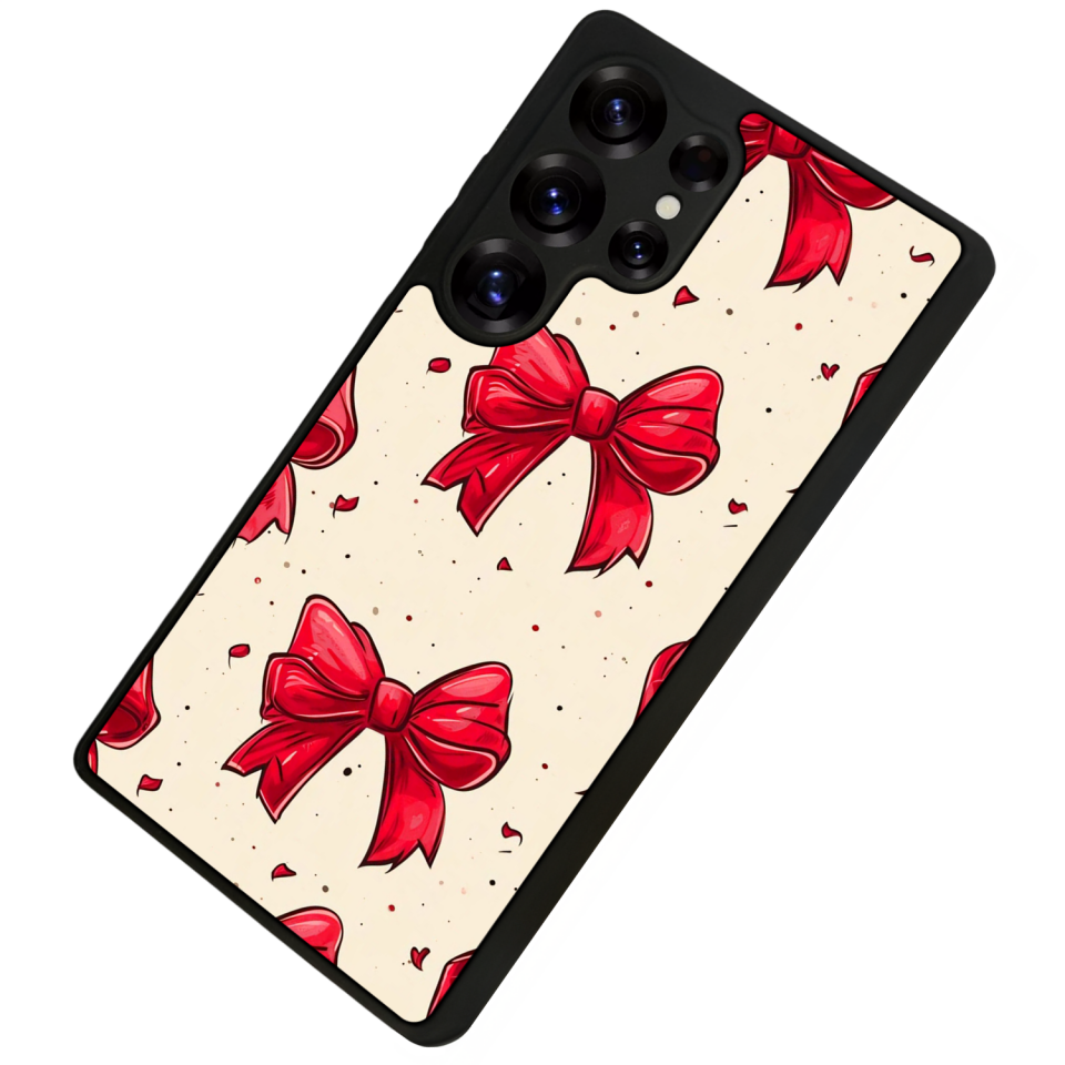 Samsung Galaxy S25 Ultra Uyumlu Kurdele Tasarımlı Glossy Premium Kılıf