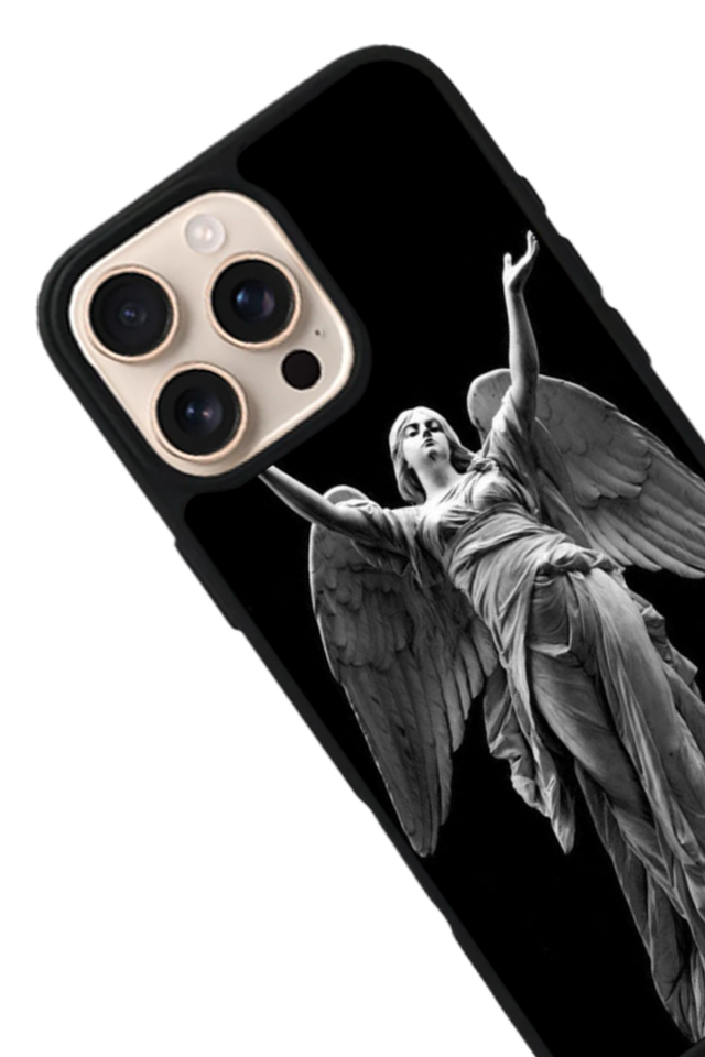 iPhone 16 Pro Uyumlu Melek Tasarımlı Glossy Premium Kılıf