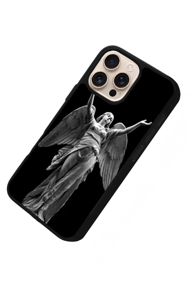 iPhone 16 Pro Uyumlu Melek Tasarımlı Glossy Premium Kılıf