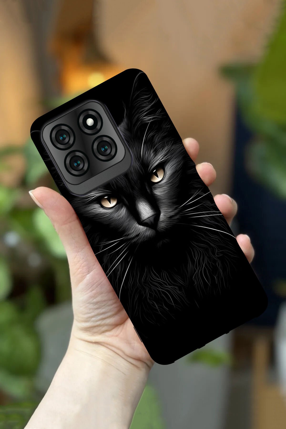 Reeder S71 Uyumlu Kamera Korumalı Kedi Desenli HD Baskılı Silikon Kılıf