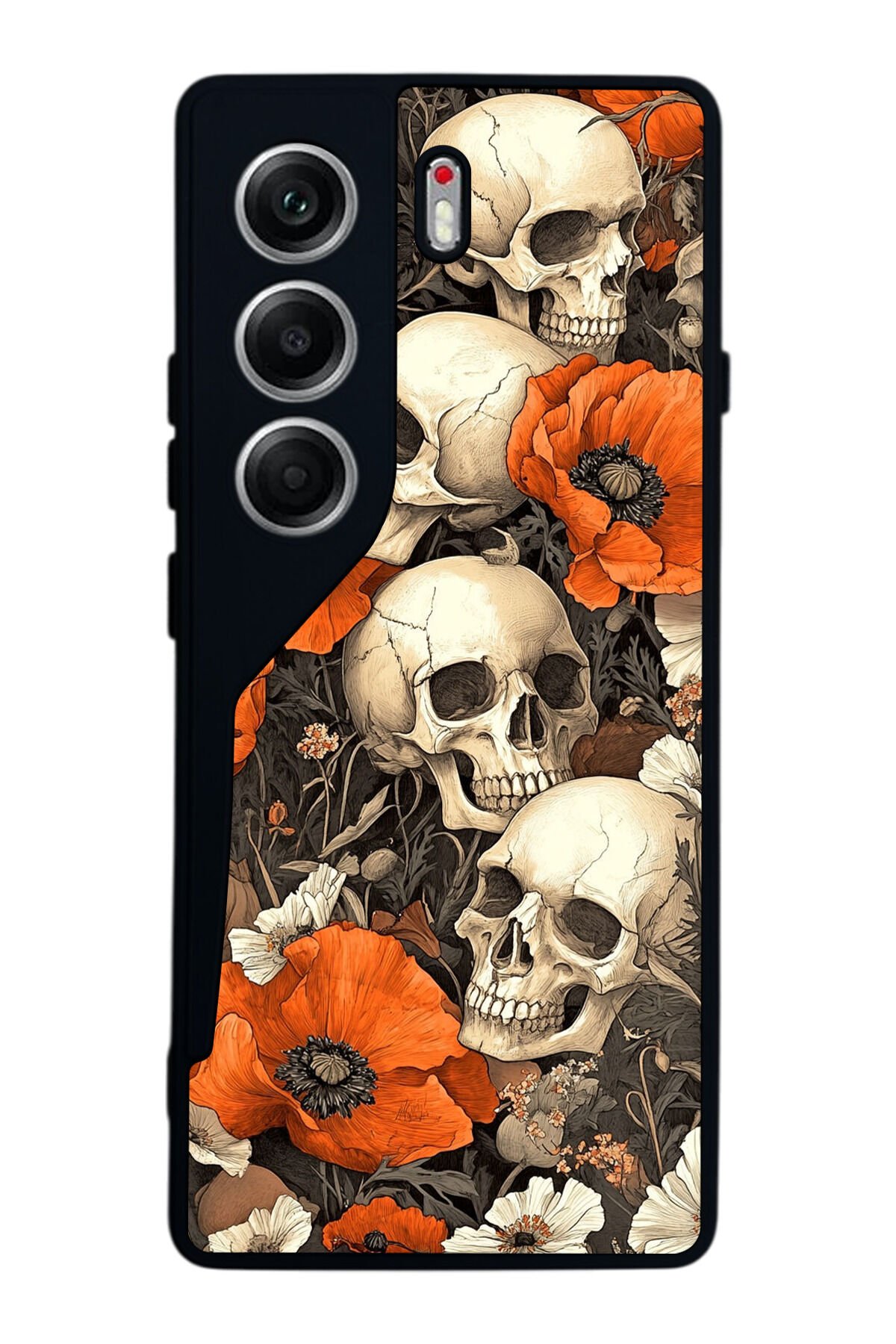 Tecno Camon 40 Uyumlu KuruKafa Tasarımlı Glossy Premium Kılıf