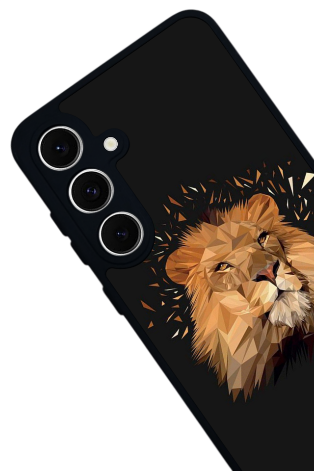 Samsung Galaxy S24 FE Uyumlu Aslan Tasarımlı Glossy Premium Kılıf