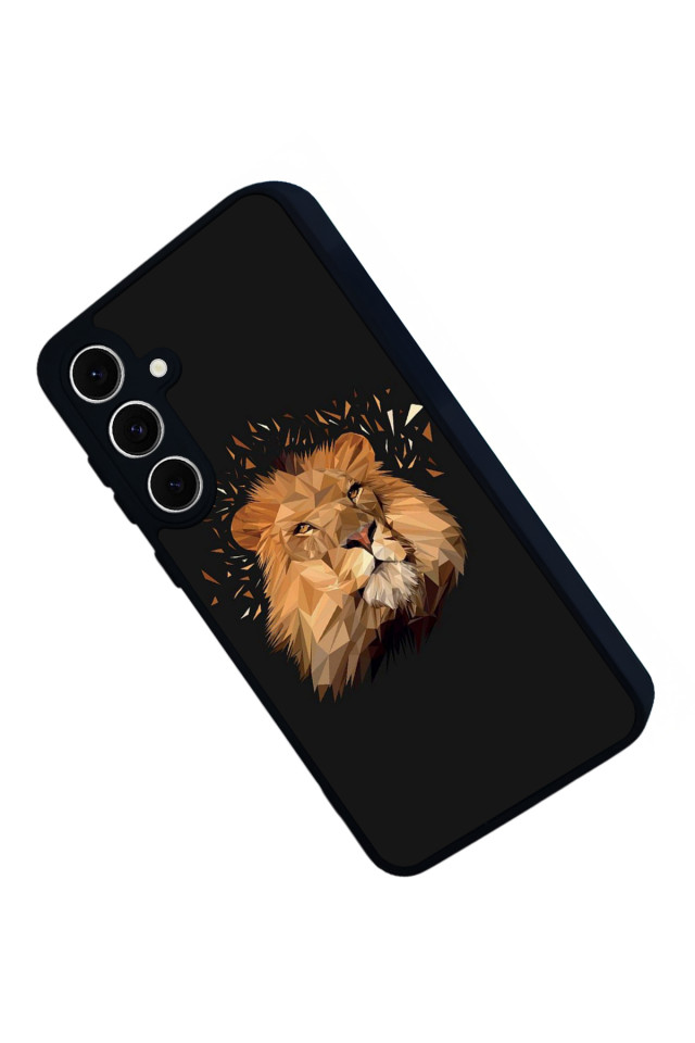 Samsung Galaxy S24 FE Uyumlu Aslan Tasarımlı Glossy Premium Kılıf