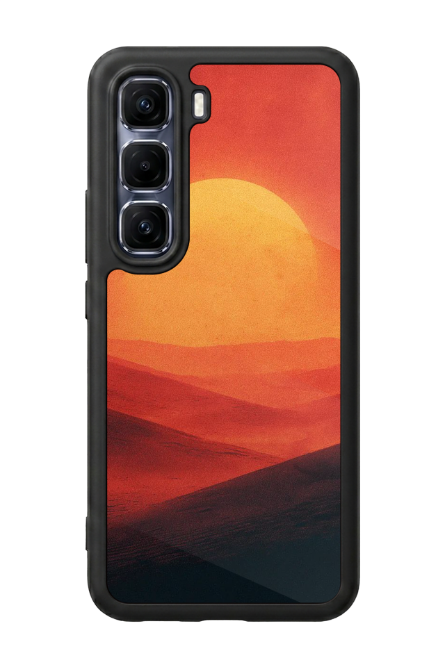 Infinix Hot 60 Pro Plus Uyumlu Güneş Tasarımlı Glossy Premium Kılıf