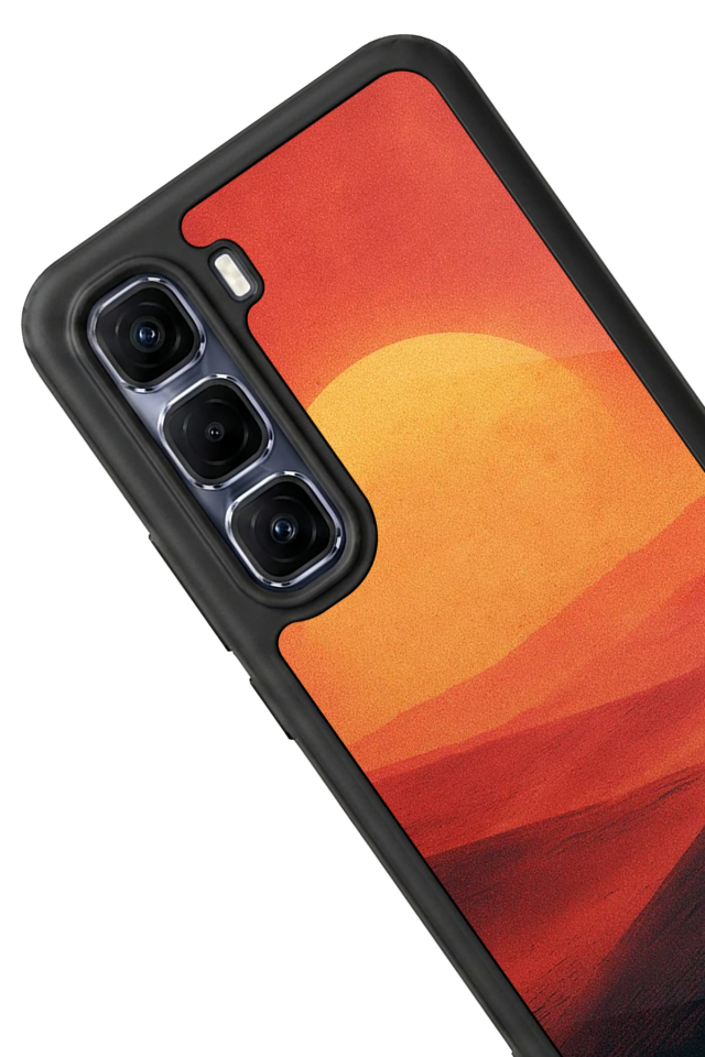 Infinix Hot 60 Pro Plus Uyumlu Güneş Tasarımlı Glossy Premium Kılıf