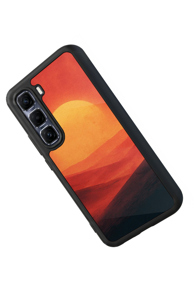 Infinix Hot 60 Pro Plus Uyumlu Güneş Tasarımlı Glossy Premium Kılıf