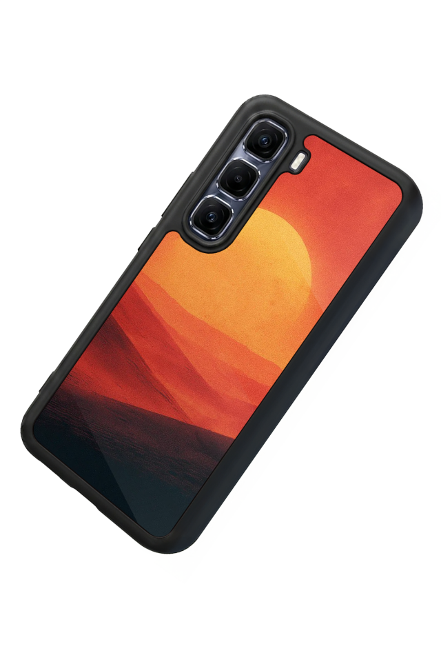 Infinix Hot 60 Pro Plus Uyumlu Güneş Tasarımlı Glossy Premium Kılıf