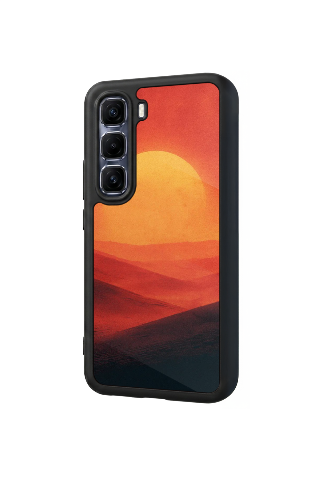 Infinix Hot 60 Pro Plus Uyumlu Güneş Tasarımlı Glossy Premium Kılıf