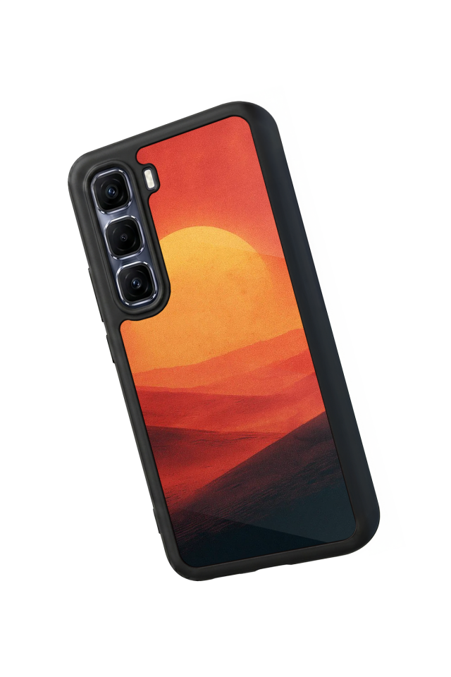 Infinix Hot 60 Pro Plus Uyumlu Güneş Tasarımlı Glossy Premium Kılıf