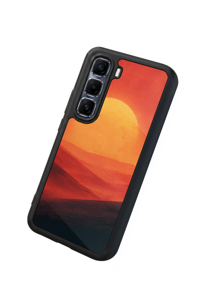 Infinix Hot 60 Pro Plus Uyumlu Güneş Tasarımlı Glossy Premium Kılıf