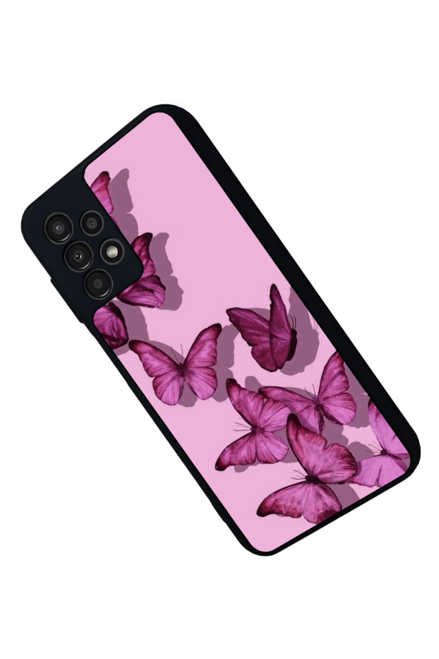 Samsung Galaxy A23 Uyumlu Kelebek Tasarımlı Glossy Premium Kılıf