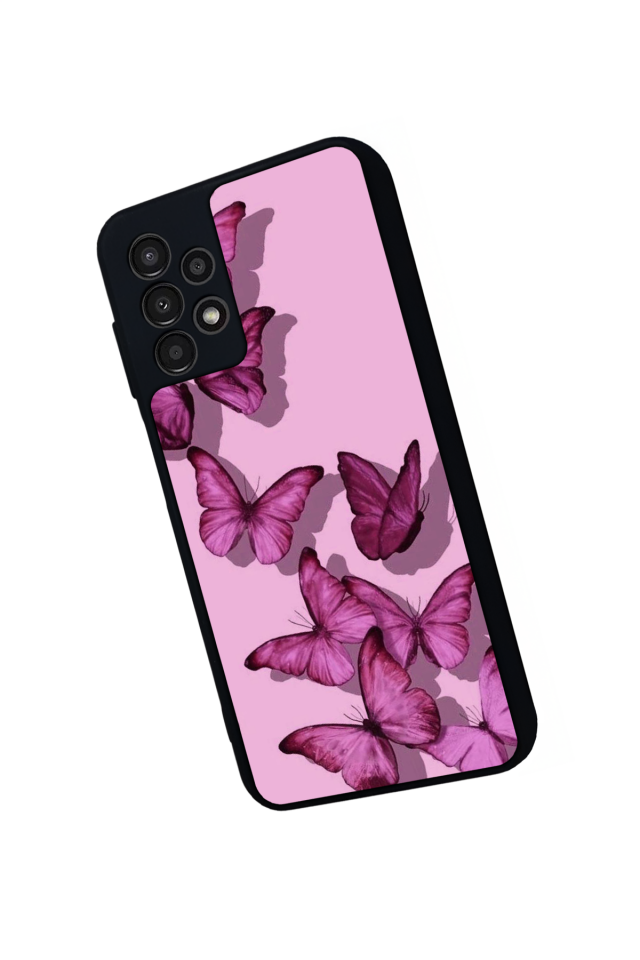 Samsung Galaxy A23 Uyumlu Kelebek Tasarımlı Glossy Premium Kılıf