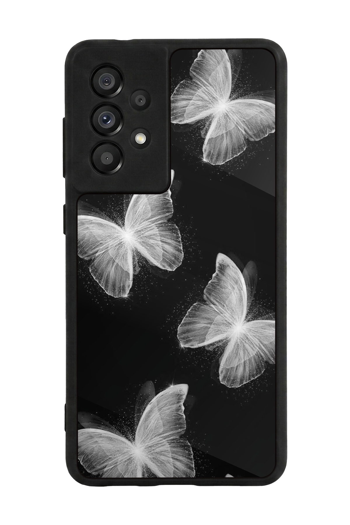 Samsung Galaxy A73 Uyumlu Kelebek Tasarımlı Glossy Premium Kılıf