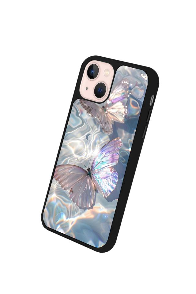 iPhone 14 Plus Uyumlu Kelebek Tasarımlı Glossy Premium Kılıf