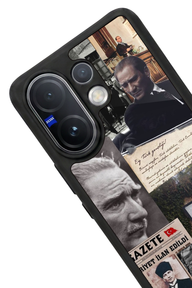 Vivo V60 Uyumlu Mustafa Kemal Ataturk Tasarımlı Glossy Premium Kılıf