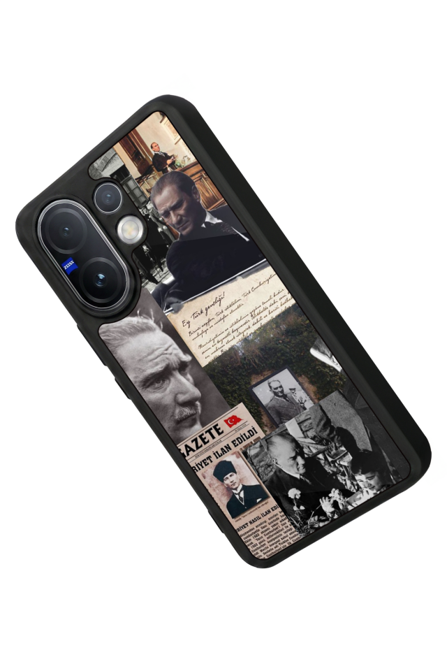Vivo V60 Uyumlu Mustafa Kemal Ataturk Tasarımlı Glossy Premium Kılıf