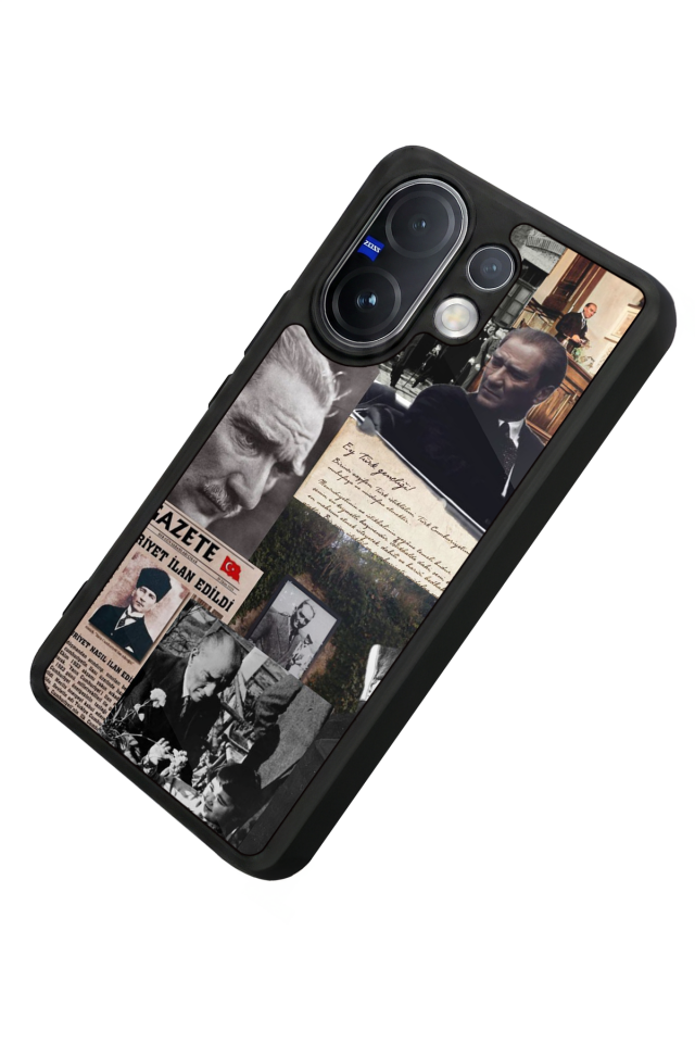 Vivo V60 Uyumlu Mustafa Kemal Ataturk Tasarımlı Glossy Premium Kılıf