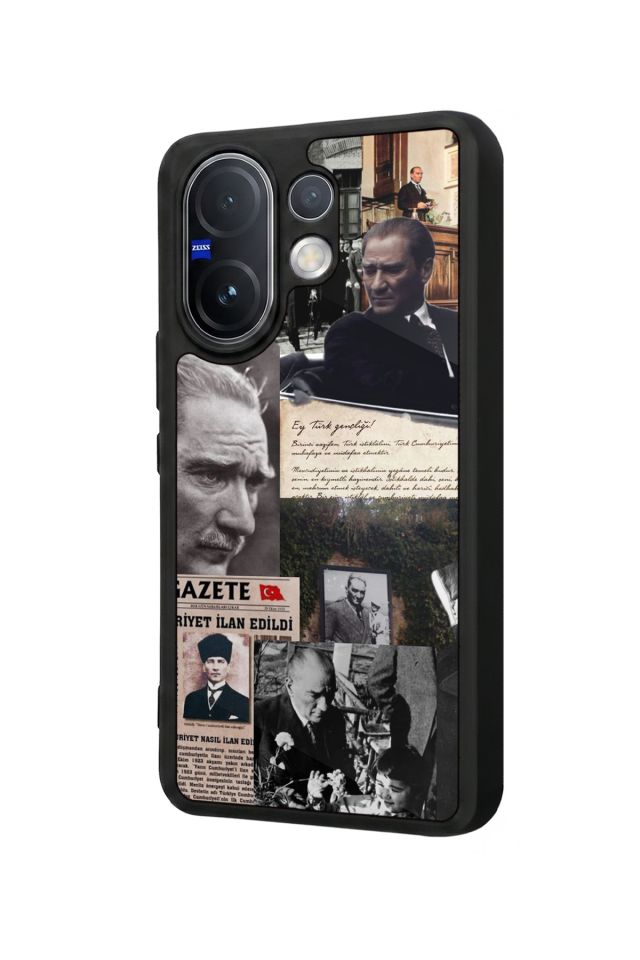 Vivo V60 Uyumlu Mustafa Kemal Ataturk Tasarımlı Glossy Premium Kılıf