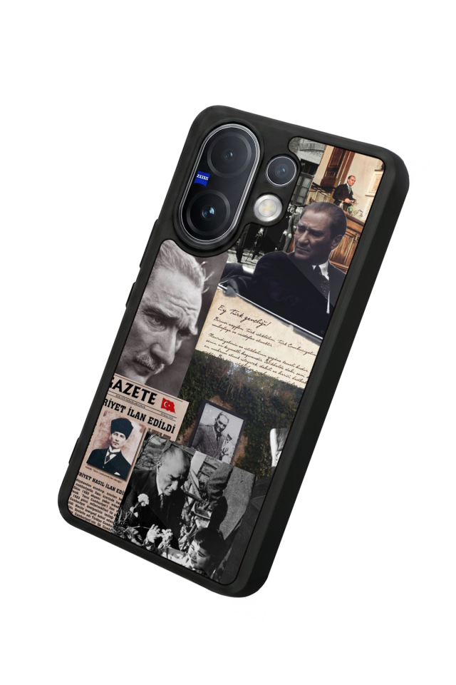 Vivo V60 Uyumlu Mustafa Kemal Ataturk Tasarımlı Glossy Premium Kılıf