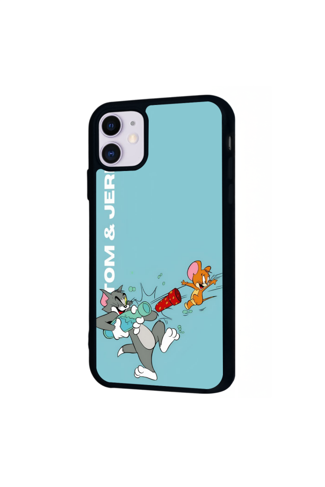 iPhone 11 Uyumlu Tom And Jerry Tasarımlı Glossy Premium Kılıf