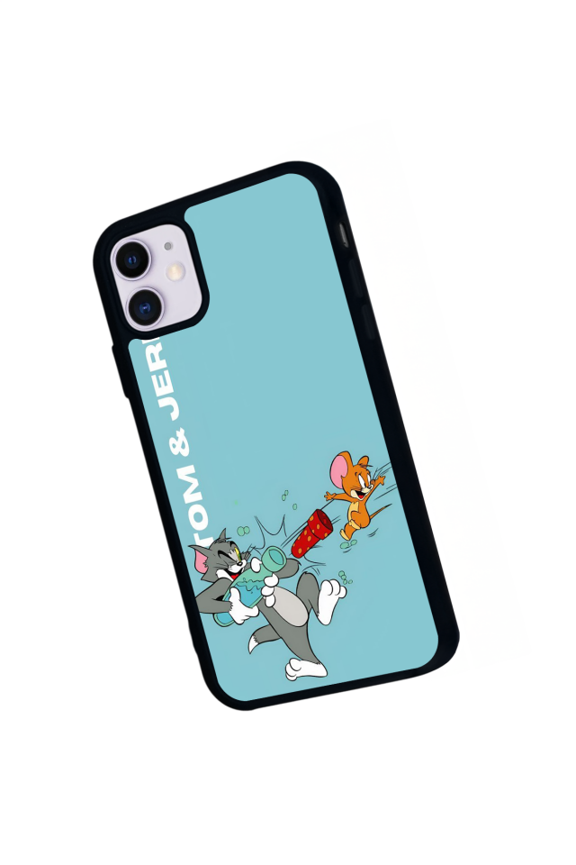 iPhone 11 Uyumlu Tom And Jerry Tasarımlı Glossy Premium Kılıf