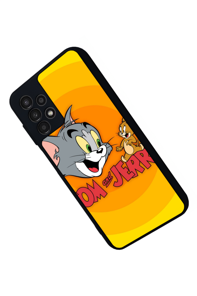 Samsung Galaxy A13 Uyumlu Tom And Jerry Tasarımlı Glossy Premium Kılıf