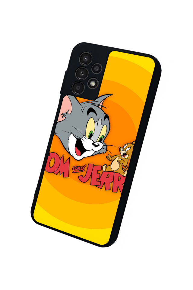 Samsung Galaxy A13 Uyumlu Tom And Jerry Tasarımlı Glossy Premium Kılıf