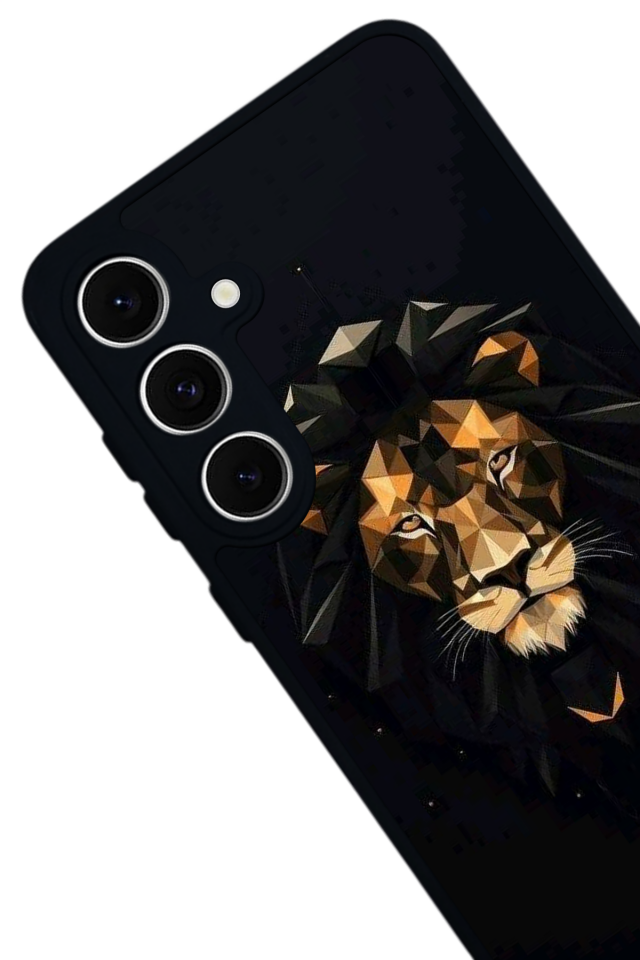 Samsung Galaxy S24 FE Uyumlu Aslan Tasarımlı Glossy Premium Kılıf