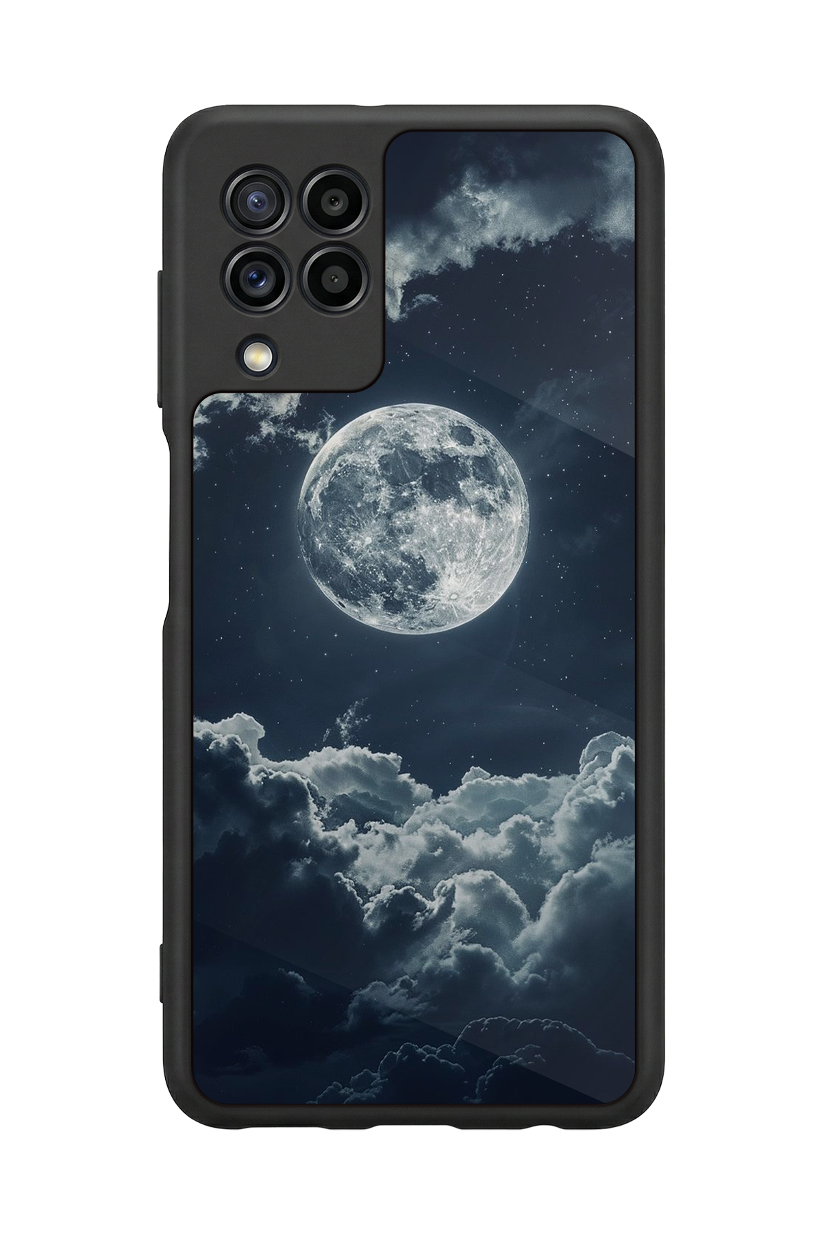 Samsung Galaxy M32 Uyumlu Ay Tasarımlı Glossy Premium Kılıf