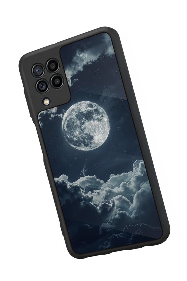 Samsung Galaxy M32 Uyumlu Ay Tasarımlı Glossy Premium Kılıf