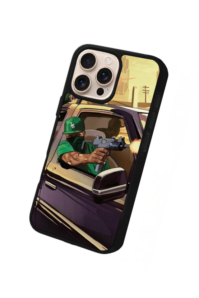 iPhone 16 Pro Max Uyumlu GTA Tasarımlı Glossy Premium Kılıf