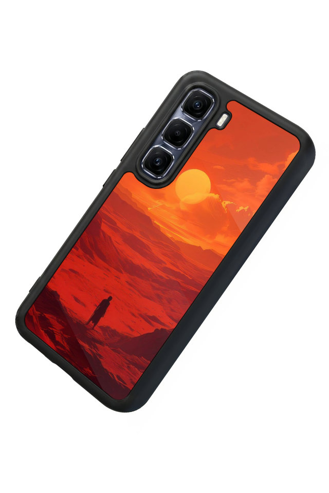 Infinix Hot 60 Pro Plus Uyumlu Güneş Tasarımlı Glossy Premium Kılıf