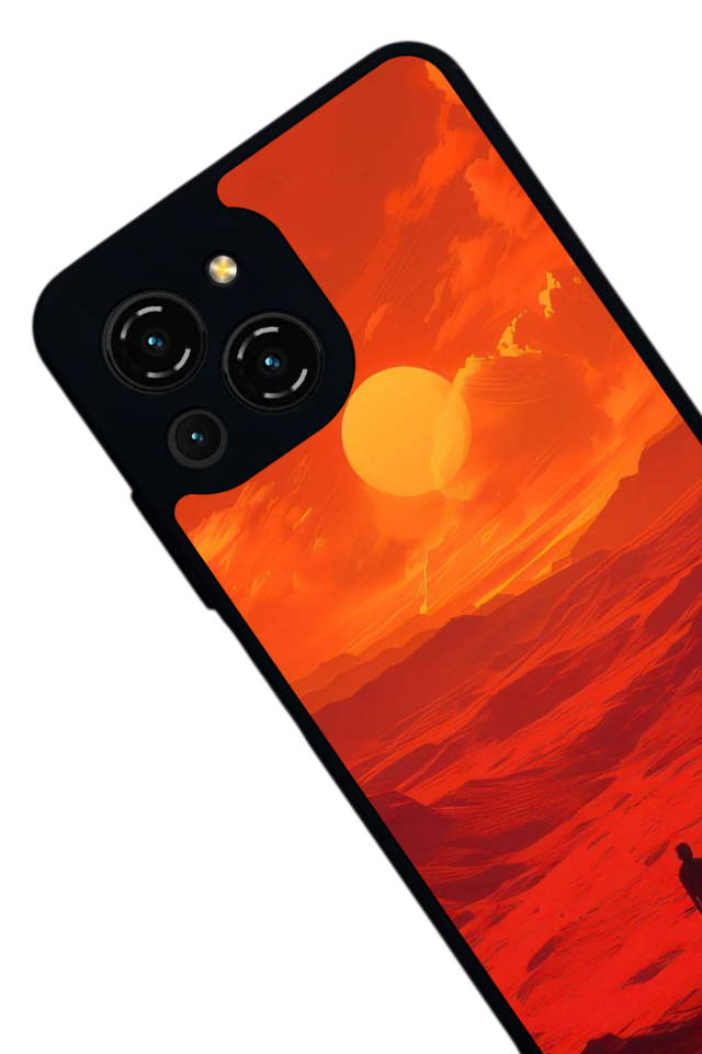 Reeder S23 Pro Max Uyumlu Gunes Tasarımlı Glossy Premium Kılıf