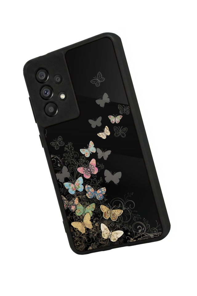 Samsung Galaxy A73 Uyumlu Kelebek Tasarımlı Glossy Premium Kılıf