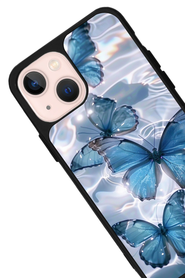 iPhone 14 Plus Uyumlu Kelebek Tasarımlı Glossy Premium Kılıf