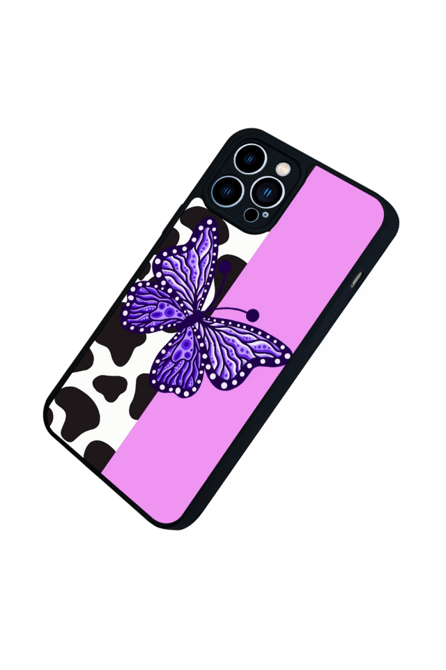 iPhone 13 Pro Max Uyumlu Kelebek Tasarımlı Glossy Premium Kılıf