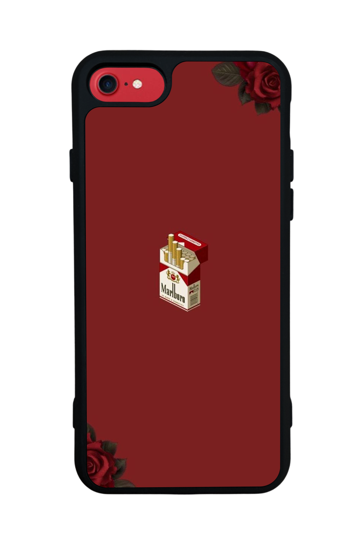 iPhone 8 Uyumlu Kirmizi Tasarımlı Glossy Premium Kılıf